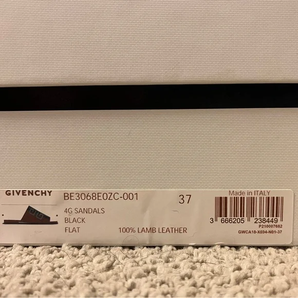 Givenchy 4G Logo Black Slide Sandals - Picture 2 of 8